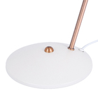 Luminária de Mesa Branca e Cobre Metal Dallas Lumicentro