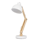 Luminária de Mesa Branca Madeira e Metal Ter Inspire