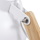 Luminária de Mesa Branca Madeira e Metal Ter Inspire