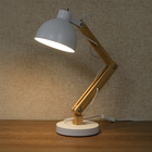 Luminária de Mesa Branca Madeira e Metal Ter Inspire