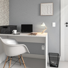 Luminária de Mesa Branca Madeira e Metal Ter Inspire