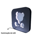 Luminária De Mesa Branca - Ursinho