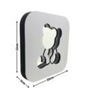 Luminária De Mesa Branca - Ursinho