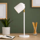 Luminária de Mesa Britney Com Cúpula Articulada Branca