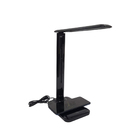 Luminária De Mesa Charger Preto Led 10w 33cm Com Carregador S