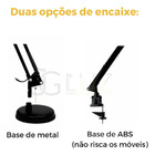 Luminaria De Mesa Classic Articulada Preto