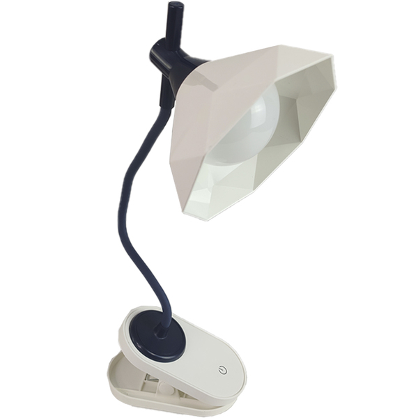 Luminaria De Mesa Com Garra Diamante Articulavel Touch Presilha Led 3
