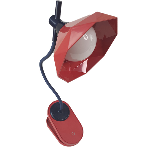 Luminaria De Mesa Com Garra Diamante Touch Articulavel Presilha Led 3