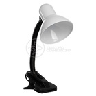 Luminária De Mesa Com Presilha Articulada Branca Entrada E27