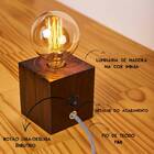 Luminária De Mesa Cubo Imbuia