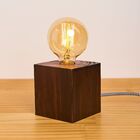 Luminária De Mesa Cubo Imbuia