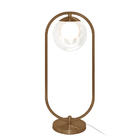 Luminaria De Mesa De Luxo Touch Moderna Aro Harmony Cobre