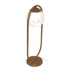 Luminaria De Mesa De Luxo Touch Moderna Aro Harmony Cobre