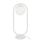 Luminaria De Mesa De Luxo Touch Moderna Aro Orby Branco