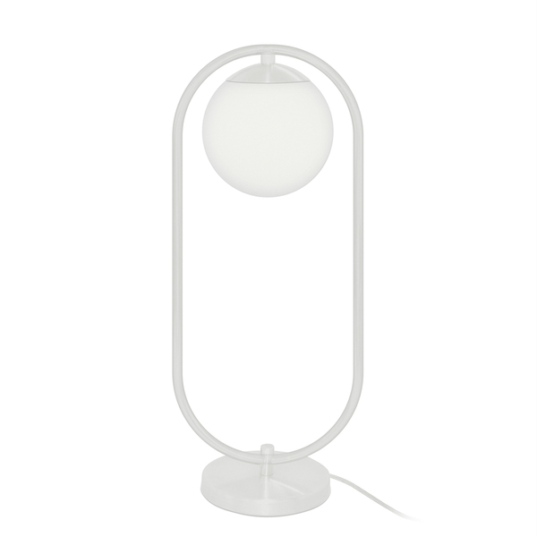 Luminaria De Mesa De Luxo Touch Moderna Aro Orby Branco