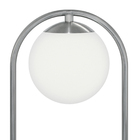 Luminaria De Mesa De Luxo Touch Moderna Aro Orby Prata