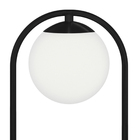 Luminaria De Mesa De Luxo Touch Moderna Aro Orby Preto