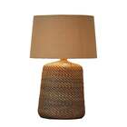 Luminária De Mesa De Rattan