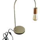 Luminária De Mesa Em Alumínio Curvado Dourado