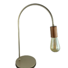 Luminária De Mesa Em Alumínio Curvado Dourado