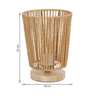 Luminária de Mesa Fibra de Bambú Flores Sisal Marrom GMH