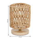 Luminária de Mesa Fibra de Bambú Gili Sisal Marrom GMH