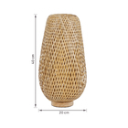 Luminária de Mesa Fibra de Bambú Sumba Marrom GMH