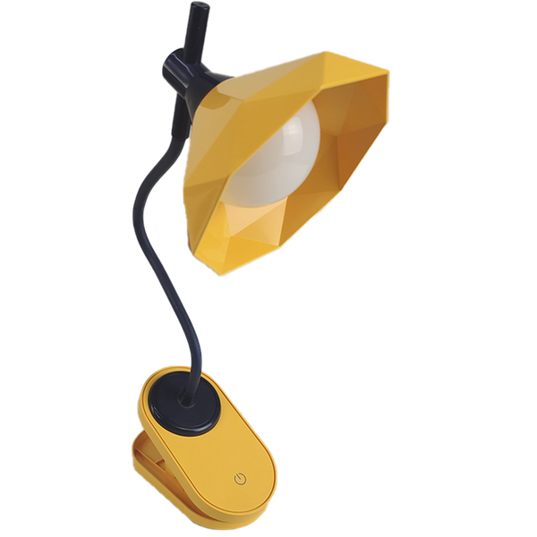 Luminaria De Mesa Garra Articulavel Touch Diamante Presilha Led 3 Cores