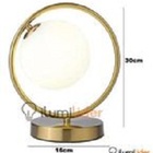 Luminária De Mesa Globo Leitoso Sala Quarto Escritório