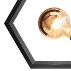 Luminária De Mesa Hexagonal Na Cor Preto Para 1 Lâmpada E-27