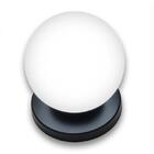 Luminária De Mesa Jabuti Preto Ø12cm Com Globo Branco Fosco P