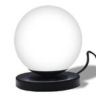 Luminária De Mesa Jabuti Preto Ø12cm Com Globo Branco Fosco P