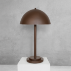 Luminária de Mesa Komaco Com Cúpula Fixa Marrom Cortem