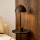 Luminária de Mesa Komaco Slim Com Cúpula Fixa Marrom Cortem