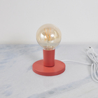 Luminária de Mesa Laranja Alumínio e Aço Hitech Attena