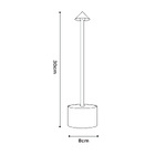 Luminária de Mesa LED Caret Preto USB Inspire