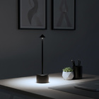 Luminária de Mesa LED Caret Preto USB Inspire