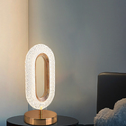 Luminária De Mesa Led Oval Circular Cristal Legítimo Bivolt -