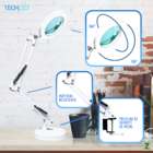 Luminaria De Mesa Led Ring Light Articulado Garra Aumento 5x