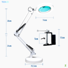 Luminaria De Mesa Led Ring Light Articulado Garra Aumento 5x