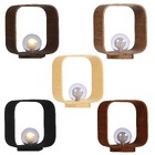 Luminária De Mesa Madeira Arredondada Slim- Lâmpada G9 - Imbu