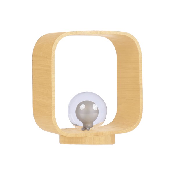 Luminária De Mesa Madeira Arredondada Slim- Lâmpada G9 - Marf