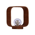 Luminária De Mesa Madeira Arredondada Slim- Lâmpada G9 - Mel