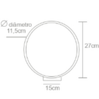 Luminária De Mesa Madeira Redonda Slim- Lâmpada G9 - Imbuia (