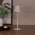 Luminária de Mesa Metal Milano Branca Com LED Integrado Luz Amarela Bivolt Gaya