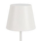 Luminária de Mesa Metal Milano Branca Com LED Integrado Luz Amarela Bivolt Gaya