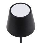 Luminária de Mesa Metal Milano Preta Com LED Integrado Luz Amarela Bivolt Gaya