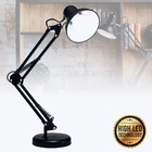 Luminária De Mesa Pixar Articulável Preta com Garra, Base e P