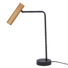 Luminária de Mesa Preta e Dourada Metal Mini Tube Auremar