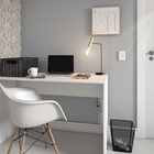 Luminária de Mesa Preta e Dourada Metal Mini Tube Auremar